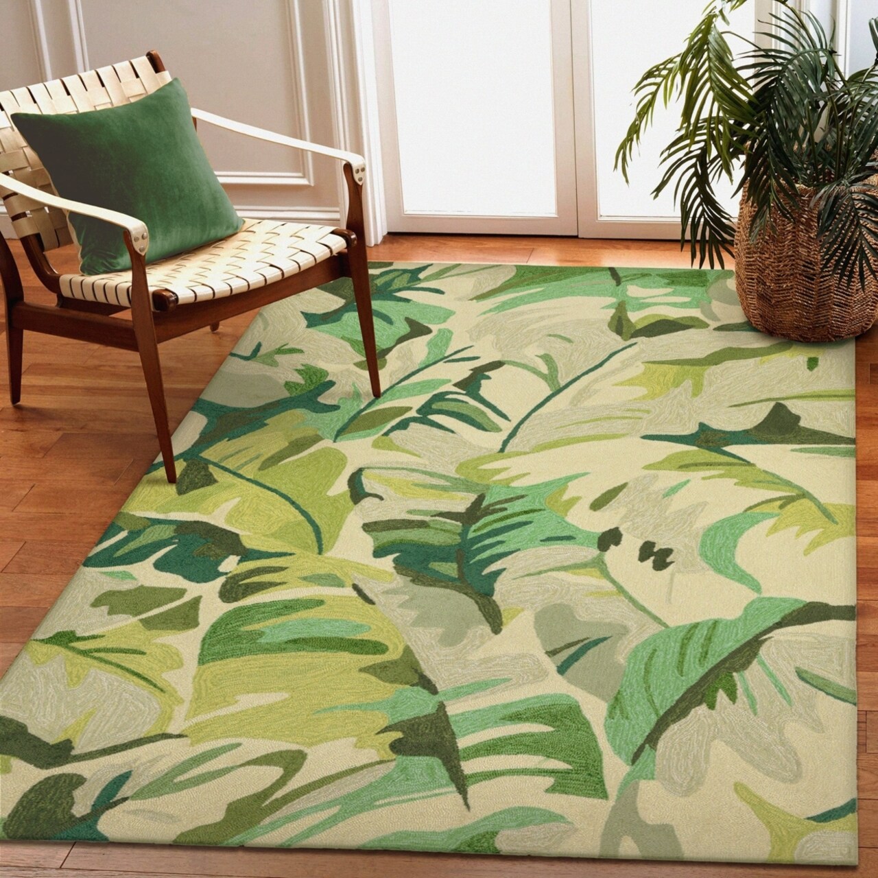 The Rug Department Liora Manne Capri Palm Leaf Indoor Outdoor Area Rug Green